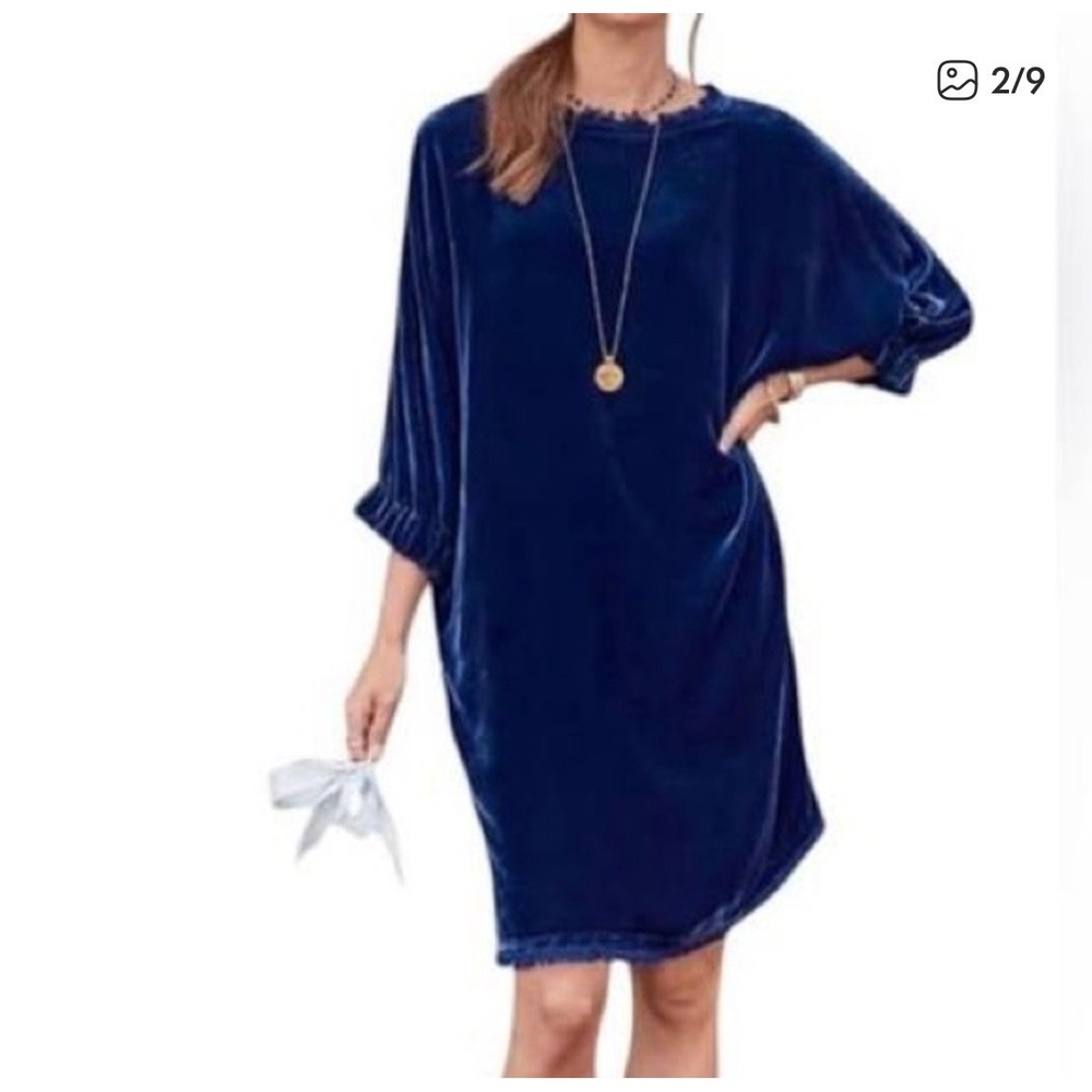 Sundance Women's Alannah‎ Crushed
Velvet Boho mini dress petite large - Picture 9 of 10